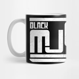 Black music // Logo type // Grunge white Mug